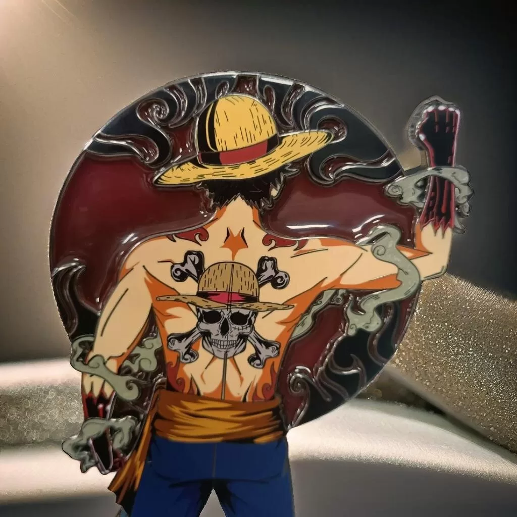 One Piece Luffy Back Tattoo Pin - Bold Anime Merchandise