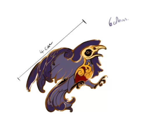 Raven Pin Original Photo