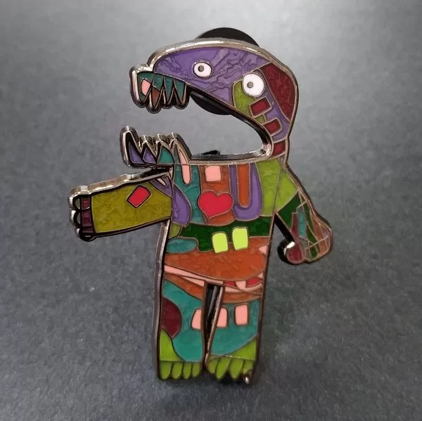 Metal Lapel Pin with Translucent Enamel