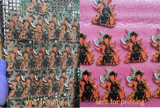 wet grinding and sent for printing